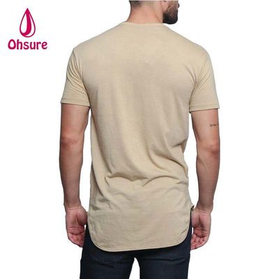 カジュアルプリントパターンニットマッスルサポートエクササイズウェア男性用竹繊維ボクシングTシャツ印刷