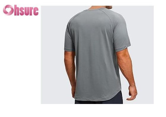 カジュアルプリントパターンニットマッスルサポートエクササイズウェア男性用竹繊維ボクシングTシャツ印刷