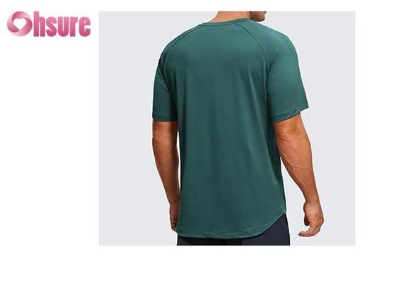 カジュアルプリントパターンニットマッスルサポートエクササイズウェア男性用竹繊維ボクシングTシャツ印刷