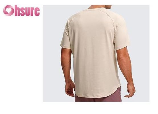 カジュアルプリントパターンニットマッスルサポートエクササイズウェア男性用竹繊維ボクシングTシャツ印刷