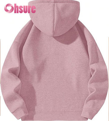 秋向けの女性用高品質フリースハーフジップフーディー、カスタムロゴ入り長袖、暖色レタープリント