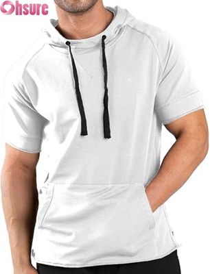 メンズ半袖パーカー カジュアルプルオーバー フード付きTシャツ OEM ODM メーカー