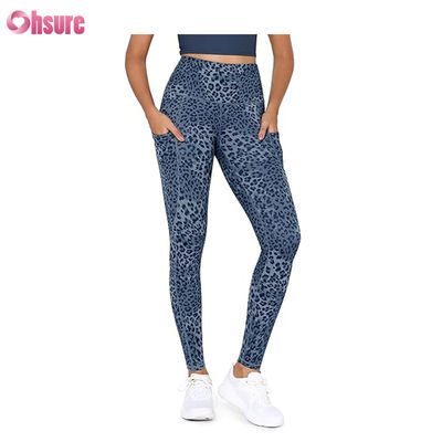 THE GYM PEOPLE 厚手ハイウエストヨガパンツ ポケット付き、お腹コントロール ワークアウト ランニング ヨガ レギンス レディース