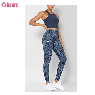 THE GYM PEOPLE 厚手ハイウエストヨガパンツ ポケット付き、お腹コントロール ワークアウト ランニング ヨガ レギンス レディース