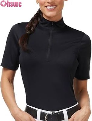 女性用乗馬競技シャツ アクティブトップス 卸売工場製造 ライディングショー トップス