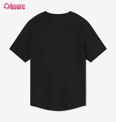 メンズジムTシャツ 速乾トレーニングトップ 通気性ラグランスリーブ 軽量ポリエステルスパンデックス - 300gsm生地