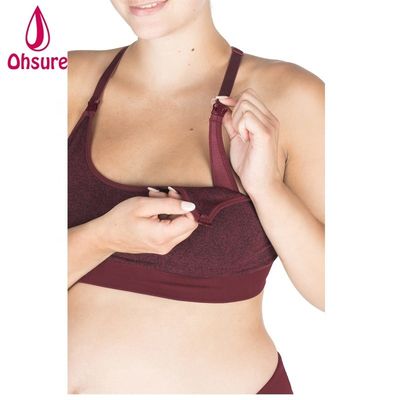 女性マタニティウェア ヨガウェア クロップトップ 妊娠 授乳 調節可能なストラップ付き 授乳ブラ