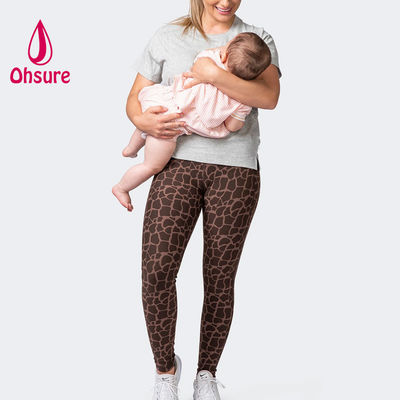 OEM100%綿 オーバーサイズのTシャツ 女性 短袖 ザイプ付き 授乳 妊婦服