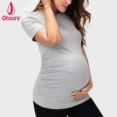 卸売カスタム竹ソフト授乳服フィットネス授乳TシャツマタニティトップスヨガTシャツ