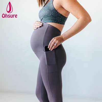 ハイウエスト マタニティパンツ 4way ストレッチ ヨガレギンス 快適 柔らかい マタニティウェア