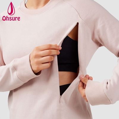 高品質の看護 フーディ 柔らかい授乳 ジャンパ 休憩式 スウェットシャツ フィットネス 妊婦 服 女 編み物 10-12日