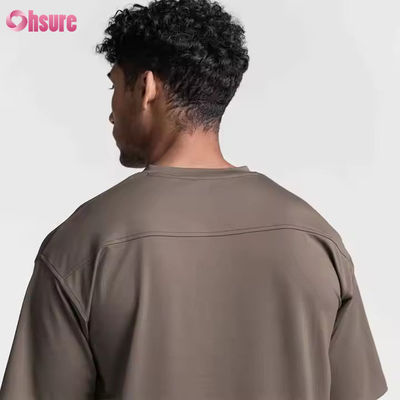 カスタムロゴ 新デザイン ワークアウト スポーツウェア Tシャツ メンズ 100% コットン ヘビーウェイト ボックスフィット ランニング オーバーサイズ フィットネス ジム シャツ