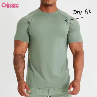 カスタムポリエステルスパンデックス半袖軽量通気性メッシュマッスルボディビルメンズジム速乾性Tシャツ