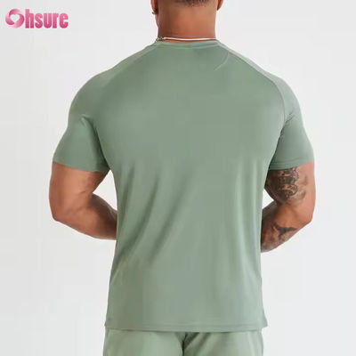 カスタムポリエステルスパンデックス半袖軽量通気性メッシュマッスルボディビルメンズジム速乾性Tシャツ