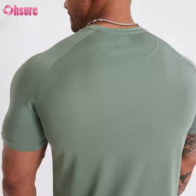 カスタムポリエステルスパンデックス半袖軽量通気性メッシュマッスルボディビルメンズジム速乾性Tシャツ