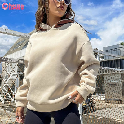 カスタム 高品質 フランステリーフーディ ストリートウェア 女性 高品質 エッセンシャル ドロップ 肩 刺身 フーディ