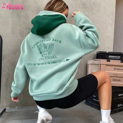 カスタム 高品質 フランステリーフーディ ストリートウェア 女性 高品質 エッセンシャル ドロップ 肩 刺身 フーディ