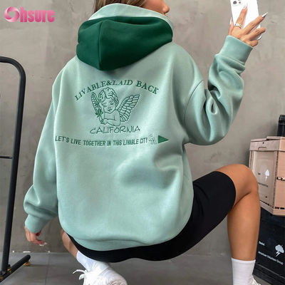 カスタム 高品質 フランステリーフーディ ストリートウェア 女性 高品質 エッセンシャル ドロップ 肩 刺身 フーディ