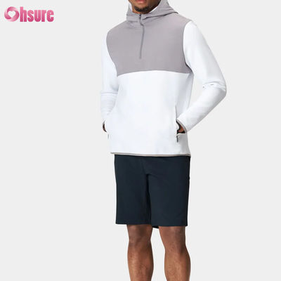 高品質のポリエステル 男性用 スポーツセーター フーディ 半 Zip デザイン 防水 軽量 パフォーマンス 固体パターン