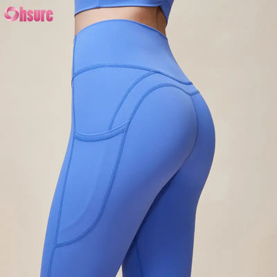 女性の高品質の早乾ヨガパンツ 新着 ファッション 固体パターンのジム レッグス 健身トレーニング