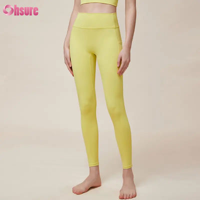 女性の高品質の早乾ヨガパンツ 新着 ファッション 固体パターンのジム レッグス 健身トレーニング