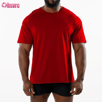 メンズ スポーツ 新着 クルーネック 通気性 スポーツ Tシャツ 95%コットン 5%スパンデックス素材 ジム 速乾性 Tシャツ メンズ用