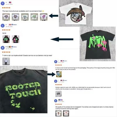 250-300gm ドロップショルダー グラフィック ヘビーウェイト Tシャツ 贅沢 ブランク 重綿 ストリートウェア 箱型 オーバーサイズ 男性用 カスタム Tシャツ