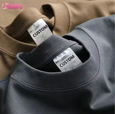 プラスサイズの女性用シャツ 無地バルク デザイナー ユニセックス オーガニックコットン エンボス加工 Tシャツ