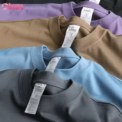 プラスサイズの女性用シャツ 無地バルク デザイナー ユニセックス オーガニックコットン エンボス加工 Tシャツ