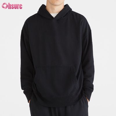 春と秋の毛布のフレンチテリー ポケットカジュアルフーディ 男性用