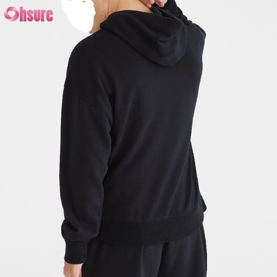 春と秋の毛布のフレンチテリー ポケットカジュアルフーディ 男性用