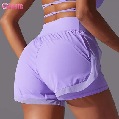 2025 女性 高腰 透気 フィットネス ジョギング 短パン 卸売 夏のトレーニング ランニング スポーツ パンツ ホット 新しいデザイン
