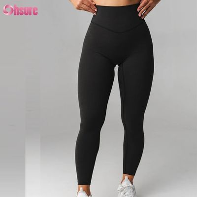 スタイリッシュ ハイ 腰 ウォーキング ヨガ レギング 女性用 パンツ カスタム ヨガウェア 220グラム