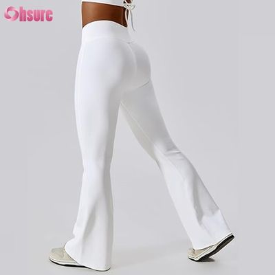 カスタムフレアパンツ フィットネス レディース レギンス V字型ウエストバンド ヨガパンツ