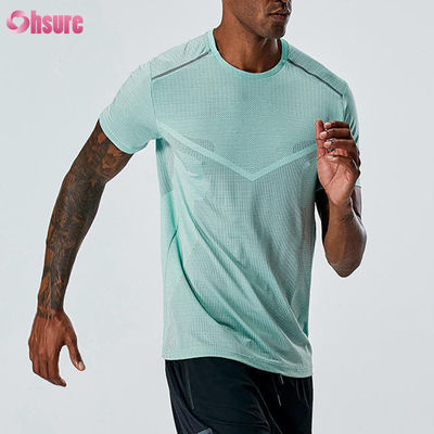 トップクオリティ プロフェッショナル メンズ スポーツ Tシャツ 夏 涼しい フィットネスウェア カスタムロゴ 速乾性 ポリエステル アスレチック トップス
