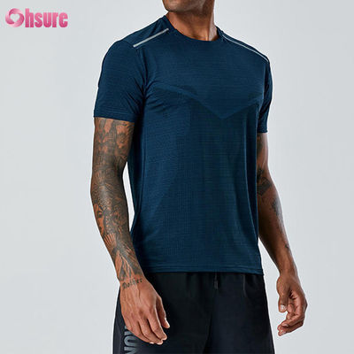 トップクオリティ プロフェッショナル メンズ スポーツ Tシャツ 夏 涼しい フィットネスウェア カスタムロゴ 速乾性 ポリエステル アスレチック トップス