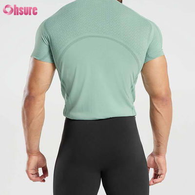 メンズ用高品質ポリエステルコットン速乾フィットマッスルTシャツ