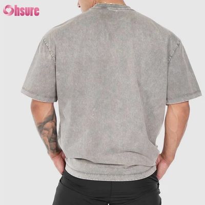 カスタムロゴ スポーツTシャツ カジュアル フィット スリーブ ワークアウト メンズ 無地Tシャツ