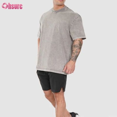 カスタムロゴ スポーツTシャツ カジュアル フィット スリーブ ワークアウト メンズ 無地Tシャツ