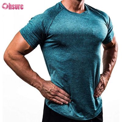 88% ポリエステル 12% スパンデックス 180/210GSM プリントスクリーン フィットネス ジム 着物 アクティブ カジュアル 男性用Tシャツ スポーツ トップス 卸売
