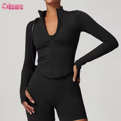 日焼け止め ジャケット スタンド ネックレス ザッパー ロング袖 女性 ヨガ ジャケット 女性用 スウェットシャツ ストレート アウトドア フィットネス スポーツ トップ