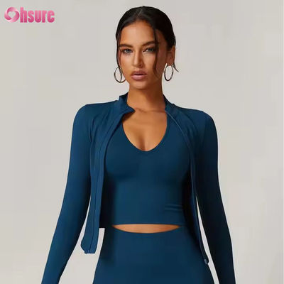 日焼け止め ジャケット スタンド ネックレス ザッパー ロング袖 女性 ヨガ ジャケット 女性用 スウェットシャツ ストレート アウトドア フィットネス スポーツ トップ