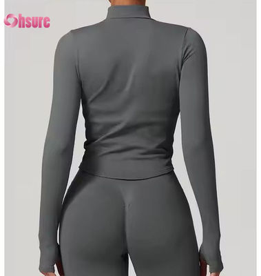 日焼け止め ジャケット スタンド ネックレス ザッパー ロング袖 女性 ヨガ ジャケット 女性用 スウェットシャツ ストレート アウトドア フィットネス スポーツ トップ