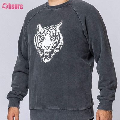 クルーネック スウェットシャツ カジュアル プルオーバー メンズ パーカー プリント 高品質 コットン フリース 冬服 メンズ ジャージー生地 ニット