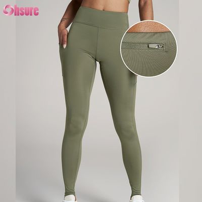 プラスサイズ ヨガパンツ バック ザイプ ポケット 湿気吸収 迅速乾燥 レギング 女性用