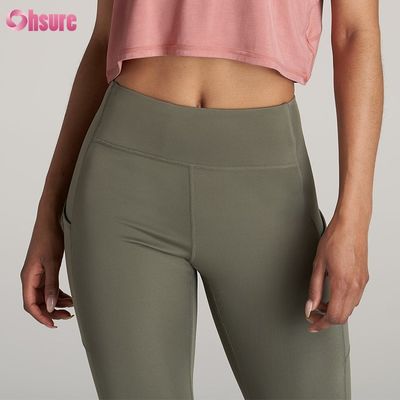 プラスサイズ ヨガパンツ バック ザイプ ポケット 湿気吸収 迅速乾燥 レギング 女性用