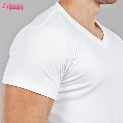 男性用竹Tシャツ フレンドリーファブリック ボクシングTシャツ V ネック プリント カジュアル プリント パターン ニット 筋肉 サポート