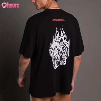 オーバーサイズ 300GSM ヘビーウェイト Tシャツ 無地 カスタム 100% コットン カスタマイズ プリント レディース Tシャツ
