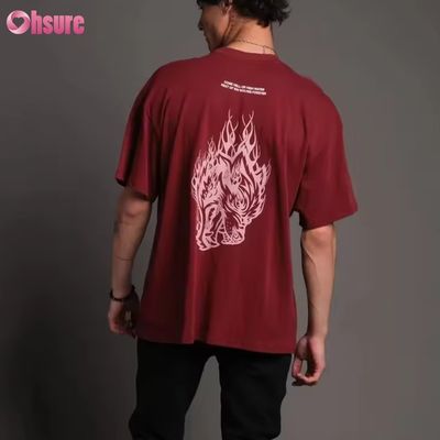 オーバーサイズ 300GSM ヘビーウェイト Tシャツ 無地 カスタム 100% コットン カスタマイズ プリント レディース Tシャツ
