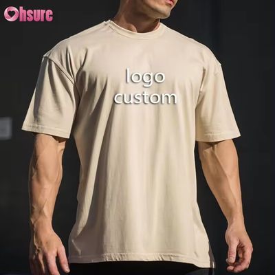 メンズスポーツトップ カスタム ジム ハイストレッチ 半袖 フィット スリム Tシャツ